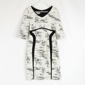 White black KAY UNGER sheath dress 2